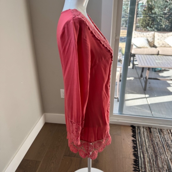 Solitare Swim Coral Crochet Swim Coverup - Picture 5 of 5